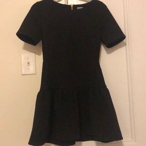Black drop waist dress